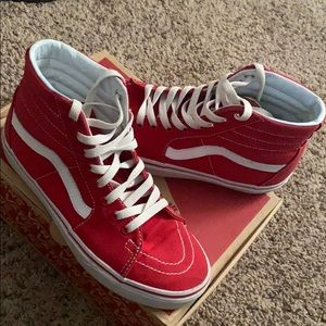 Red hightop vans